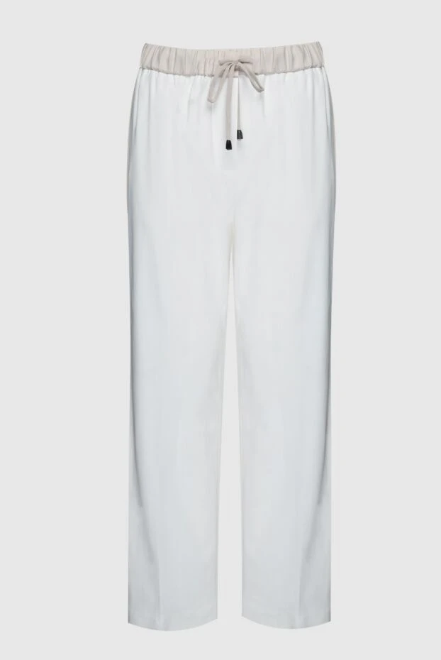 Peserico женские брюки из вискозы белые женские купить с ценами и фото 160028 - фото 1
