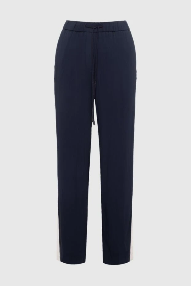 Peserico женские брюки из вискозы синие женские купить с ценами и фото 160030 - фото 1