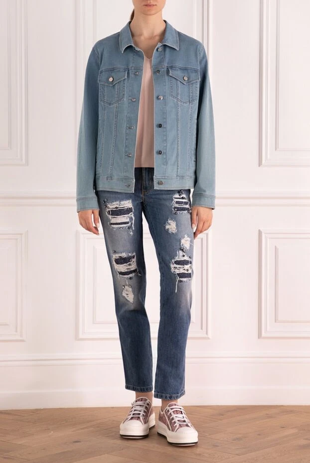 Peserico жіночі джинсовий жакет з бавовни і еластан блакитний жіночий купити фото з цінами 160035 - фото 2