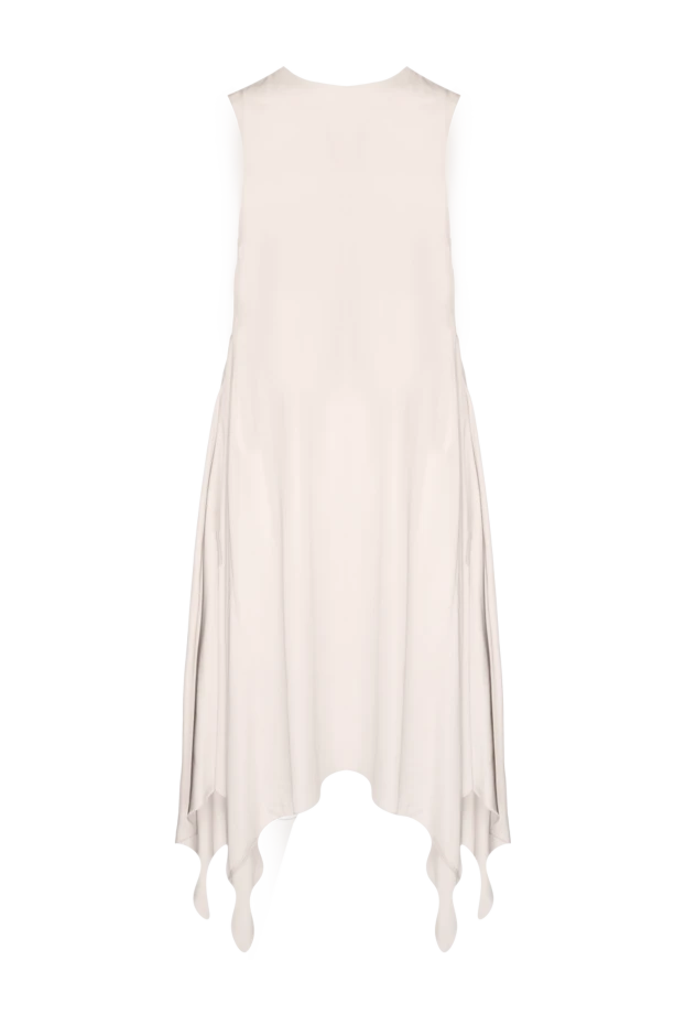 Beige viscose dress for women