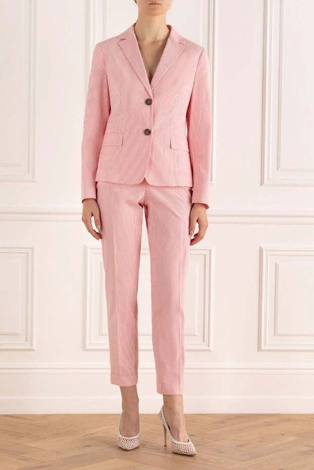 Peserico woman pink women's trouser suit made of cotton and elastane buy with prices and photos 160052 - photo 2
