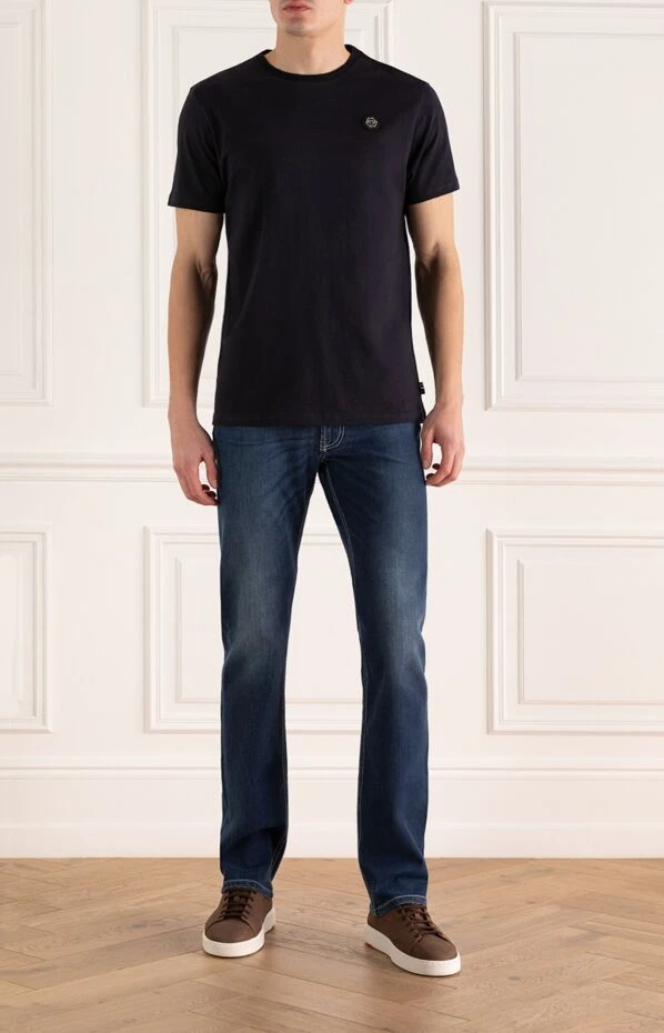 Philipp Plein men's t-shirt made of thick jersey with a miniature emblem 195690 - photo 2