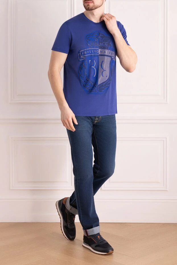 Billionaire man cotton t-shirt blue for men 160068 - photo 2