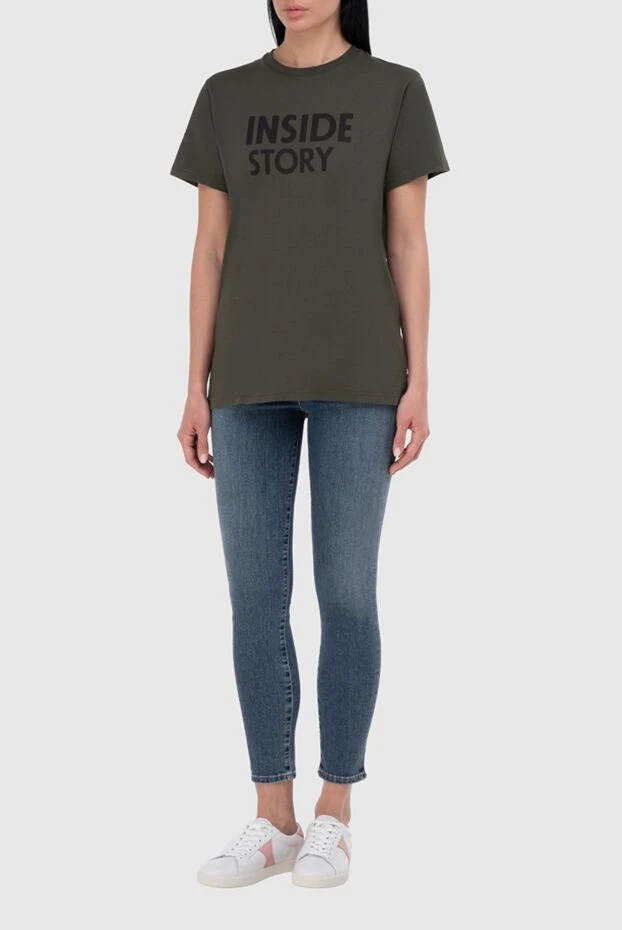 Erika Cavallini green cotton t-shirt for women 195652 - photo 2