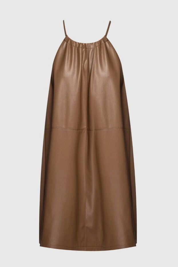 Erika Cavallini женские платье из кожи коричневое женское купить с ценами и фото 160097 - фото 1