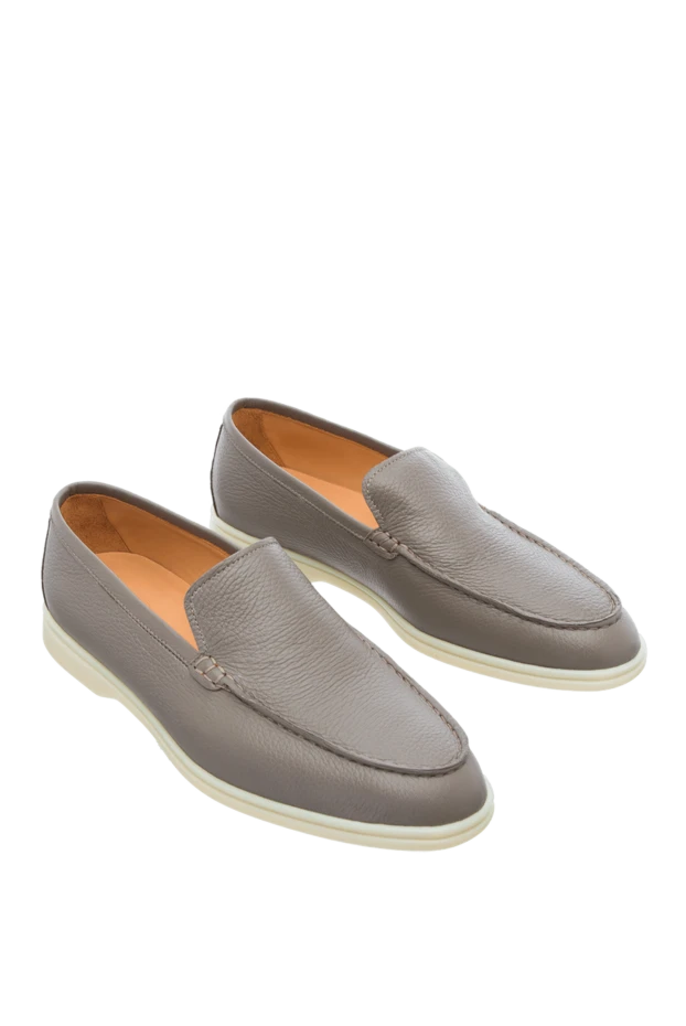 Cesare di Napoli man gray leather loafers for men 160113 - photo 2