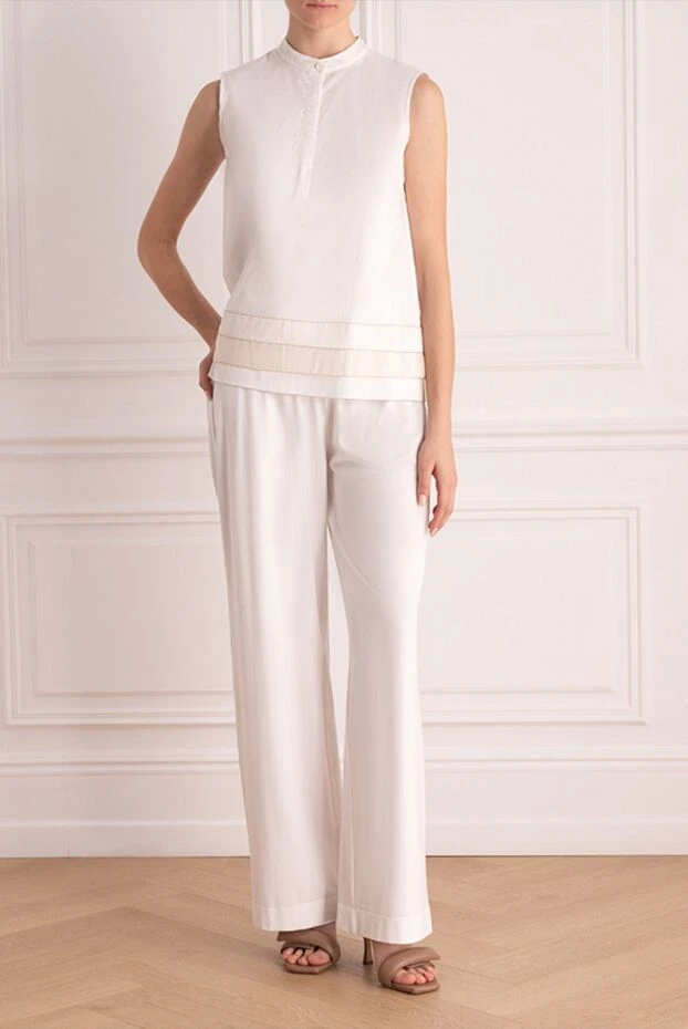 Re Vera woman white trousers for women 160152 - photo 2