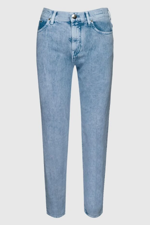 Jacob Cohen женские джинсы из хлопка и тенсела голубые женские купить с ценами и фото 160190 - фото 1