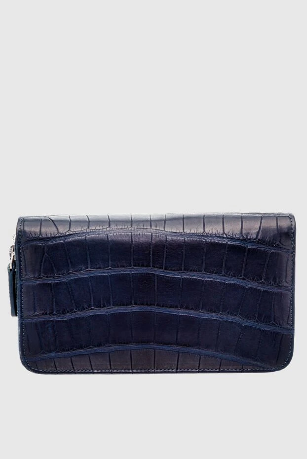 Cesare di Napoli man blue men's crocodile leather clutch buy with prices and photos 160230 - photo 1