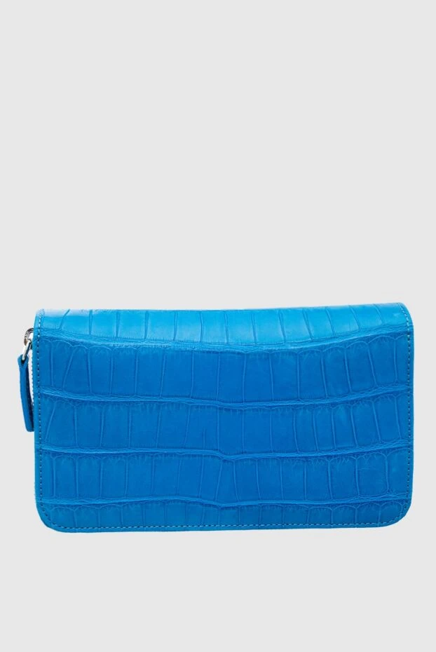 Cesare di Napoli man blue men's crocodile leather clutch buy with prices and photos 160232 - photo 1