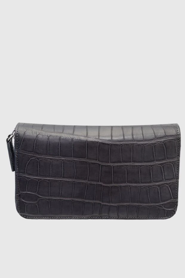 Cesare di Napoli man gray men's crocodile leather clutch buy with prices and photos 160235 - photo 1