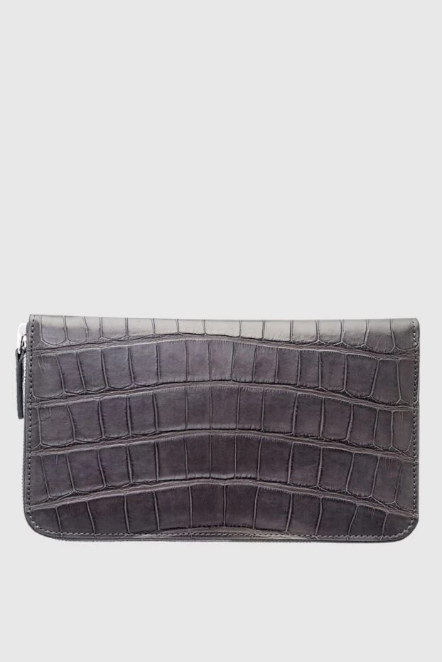 Cesare di Napoli man gray men's crocodile leather clutch buy with prices and photos 160240 - photo 1