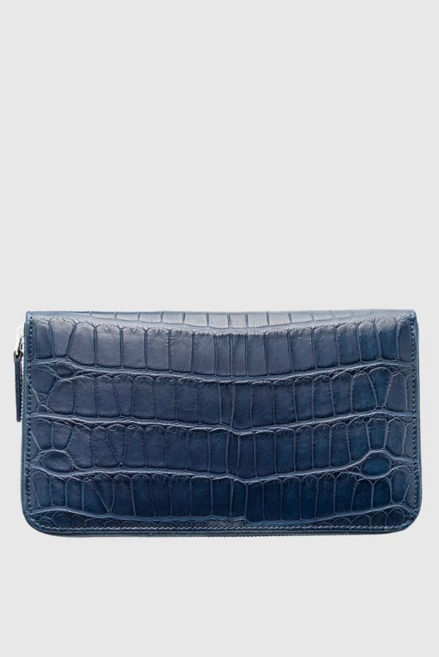 Cesare di Napoli men's clutch bag made of crocodile leather blue 160243 - photo 1