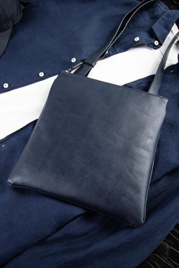 Cesare di Napoli soft leather bag with rectangular body and adjustable shoulder strap 160257 - photo 2