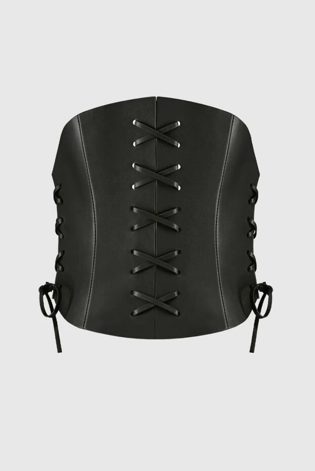 Black leather corset for women - photo 1