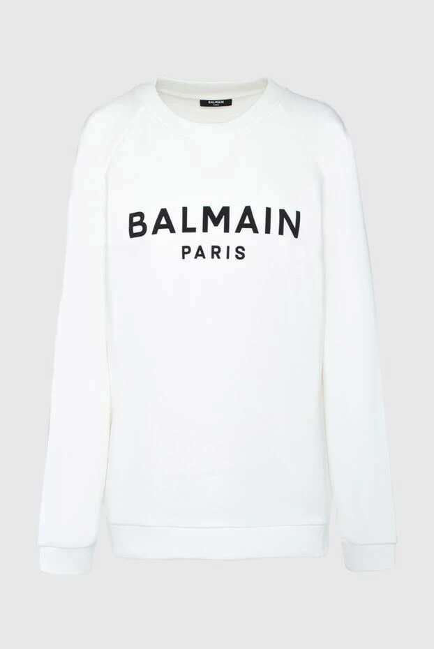 Balmain woman white cotton sweatshirt for women buy with prices and photos 160298 - photo 1