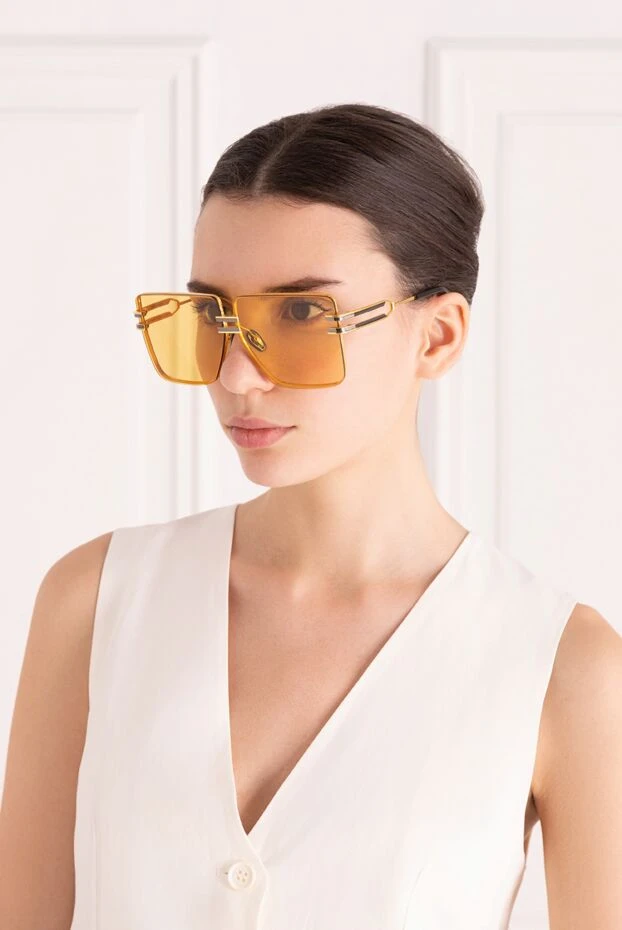 Balmain жіночі окуляри з пластику та металу жовті жіночі купити фото з цінами 160346 - фото 2