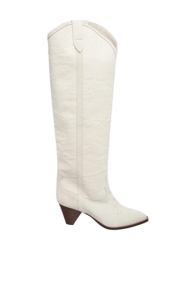 Isabel Marant жіночі чоботи зі шкіри та текстилю білі жіночі купити фото з цінами 160355 - фото 1