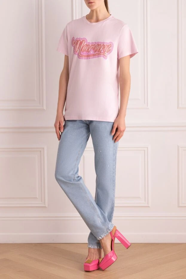 Isabel Marant женские футболка из хлопка розовая женская купить с ценами и фото 160375 - фото 2