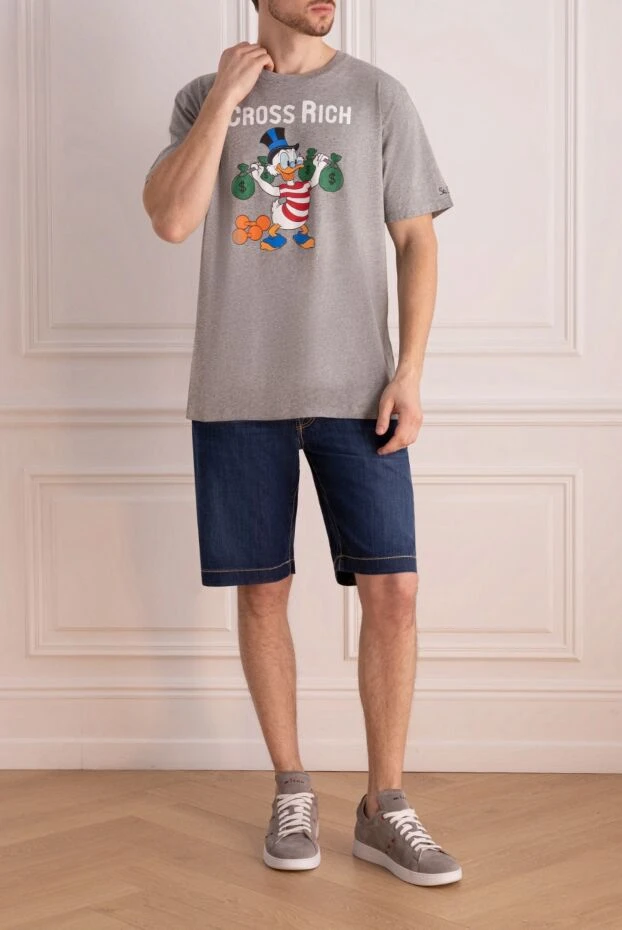 MC2 Saint Barth мужские футболка из хлопка серая мужская купить с ценами и фото 160427 - фото 2