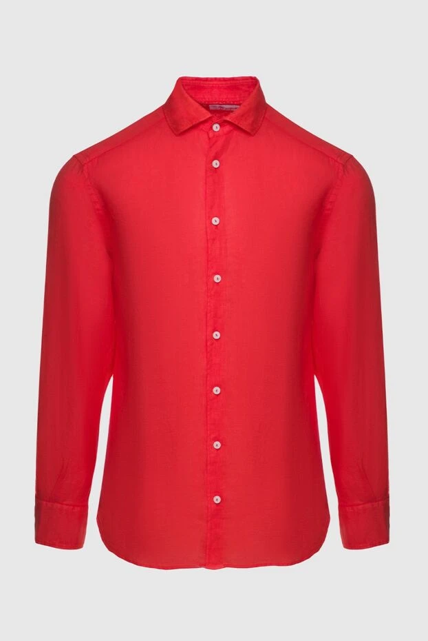MC2 Saint Barth мужские сорочка из льна красная мужская купить с ценами и фото 160443 - фото 1