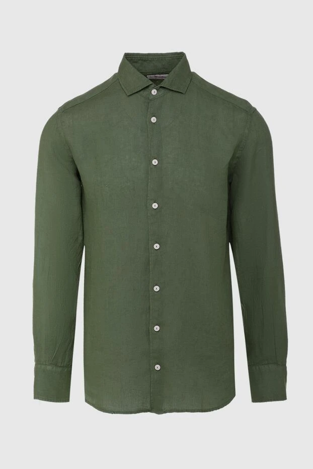 MC2 Saint Barth мужские сорочка из льна зеленая мужская купить с ценами и фото 160453 - фото 1