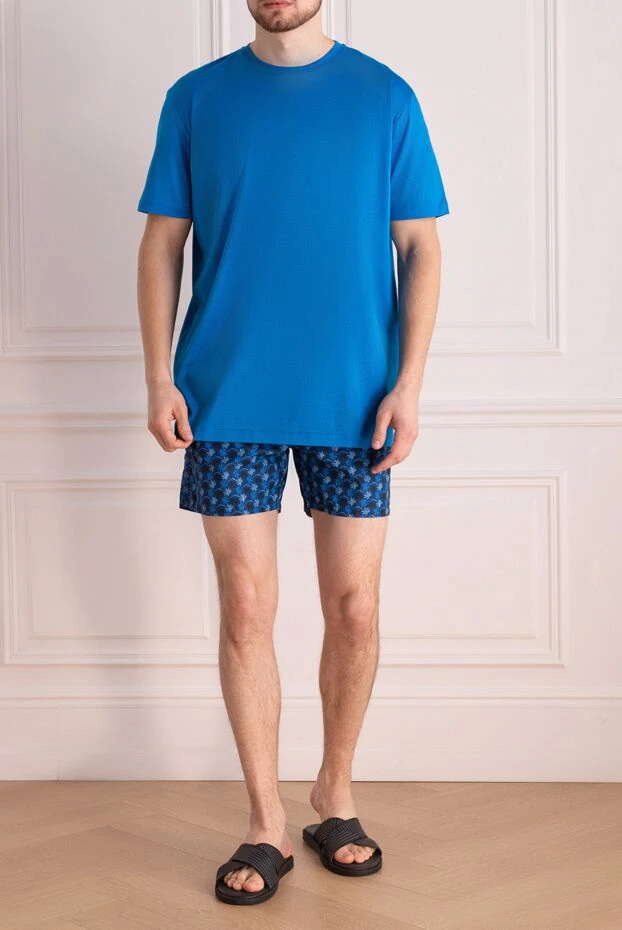 MC2 Saint Barth мужские шорты пляжные из полиэстера синие мужские купить с ценами и фото 160465 - фото 2