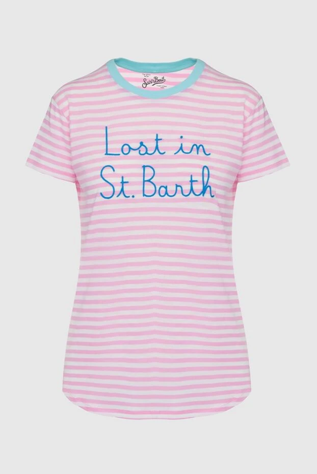MC2 Saint Barth женские футболка из хлопка розовая женская купить с ценами и фото 160471 - фото 1