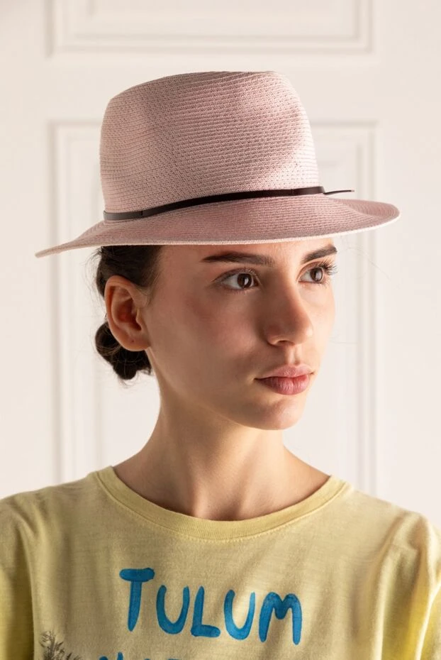 MC2 Saint Barth woman women's pink cotton and polyester hat 160491 - photo 2