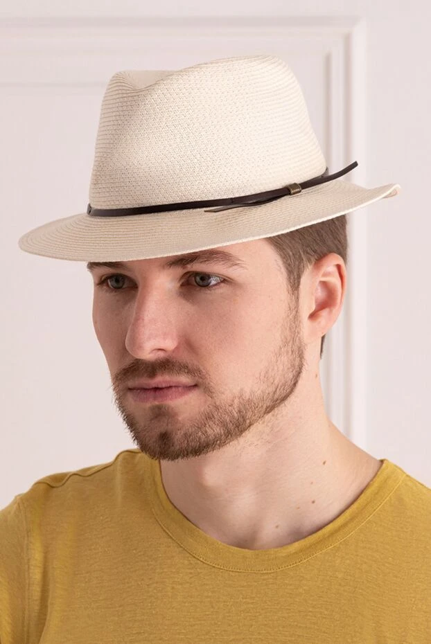 MC2 Saint Barth мужские шляпа из хлопка и полиэстера белая мужская купить с ценами и фото 160494 - фото 2