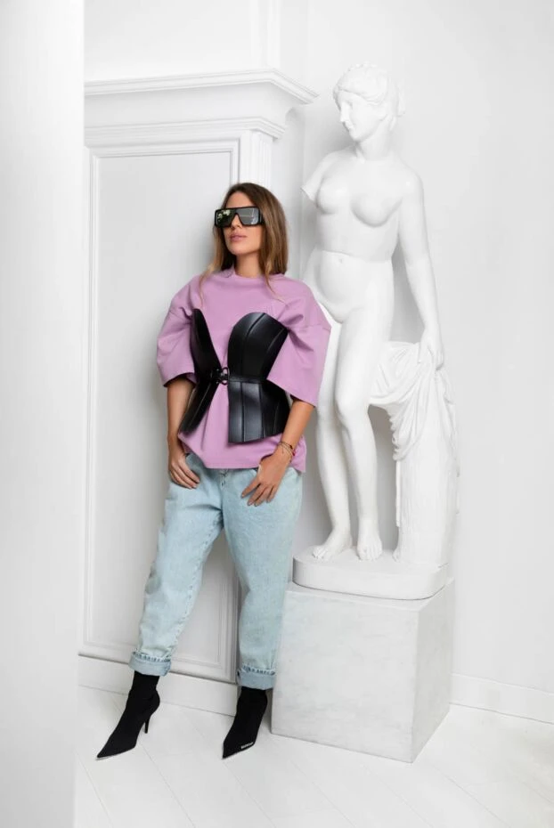 The Attico sweatshirt made of cotton and lycra purple for women 160496 - photo 2