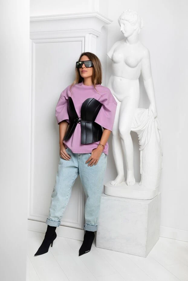 The Attico sweatshirt made of cotton and lycra purple for women 160496 - photo 3