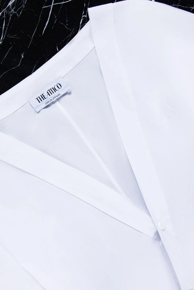 The Attico women's cotton blouse with voluminous sleeves white 160500 - photo 2
