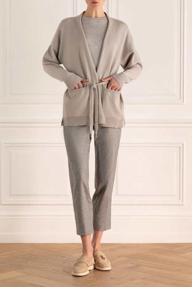 Panicale woman gray cardigan for women 160542 - photo 2