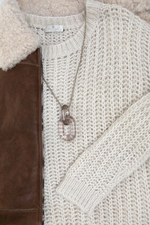 Polo from silk and crocodile leather gray men's - photo 2