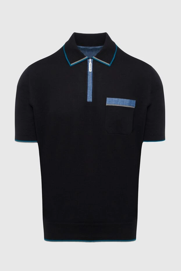 Stefano Ricci поло з бавовни чорне чоловіче 160607 - фото 1