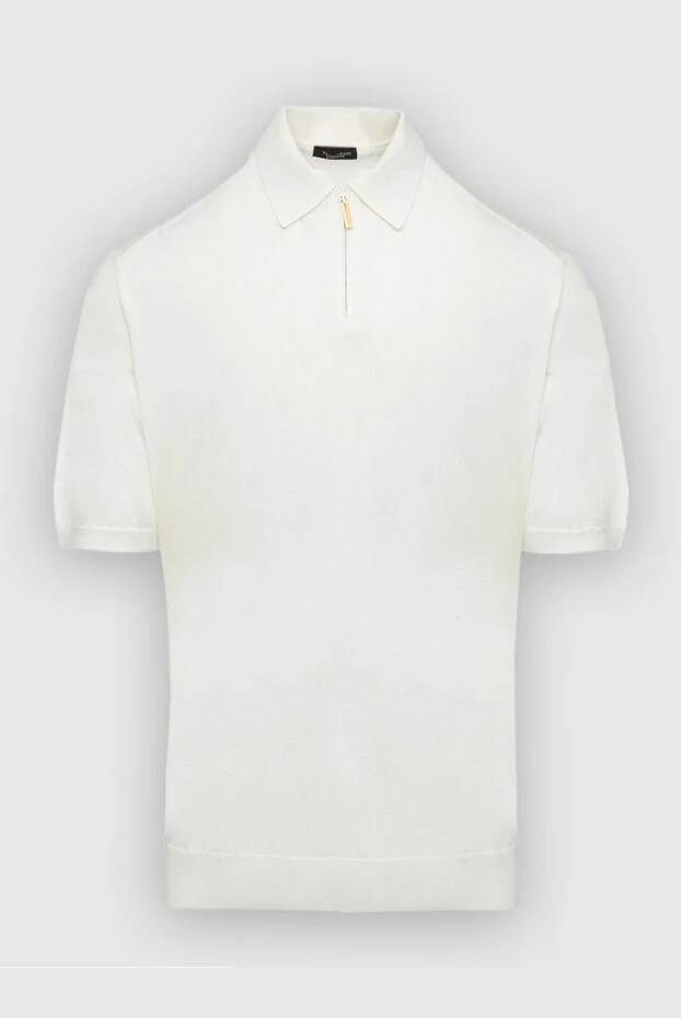 Поло из шелка белое мужское - фото 1