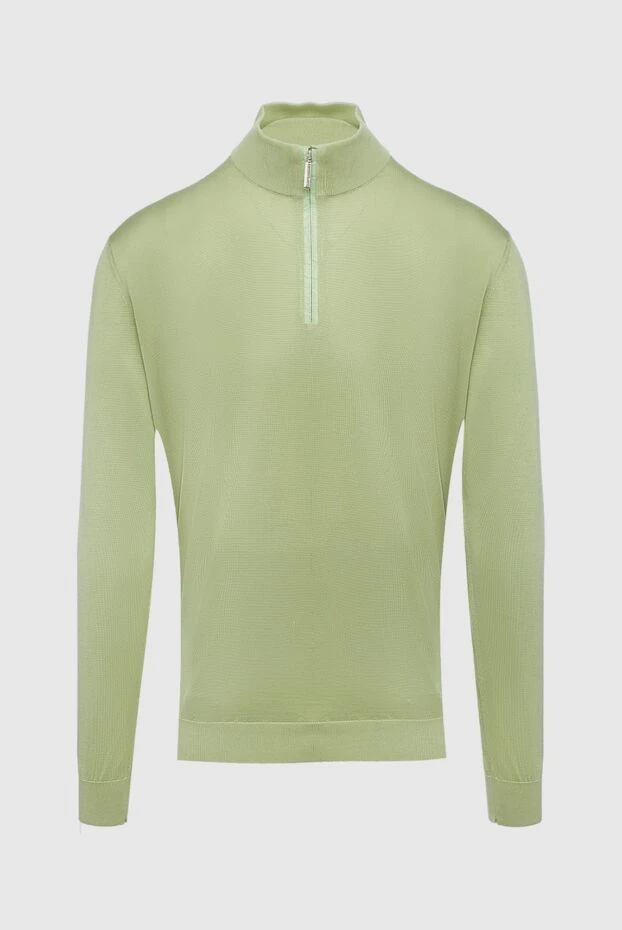 Тройер из шелка мужской зеленый - фото 1