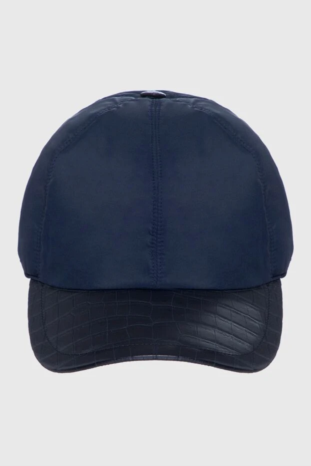 Cesare di Napoli man cap made of crocodile skin and polyester blue for men buy with prices and photos 160664 - photo 1