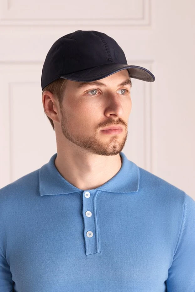Cesare di Napoli man cap made of crocodile skin and polyester blue for men buy with prices and photos 160664 - photo 2