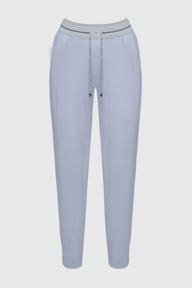 Lorena Antoniazzi woman blue viscose trousers for women buy with prices and photos 160703 - photo 1