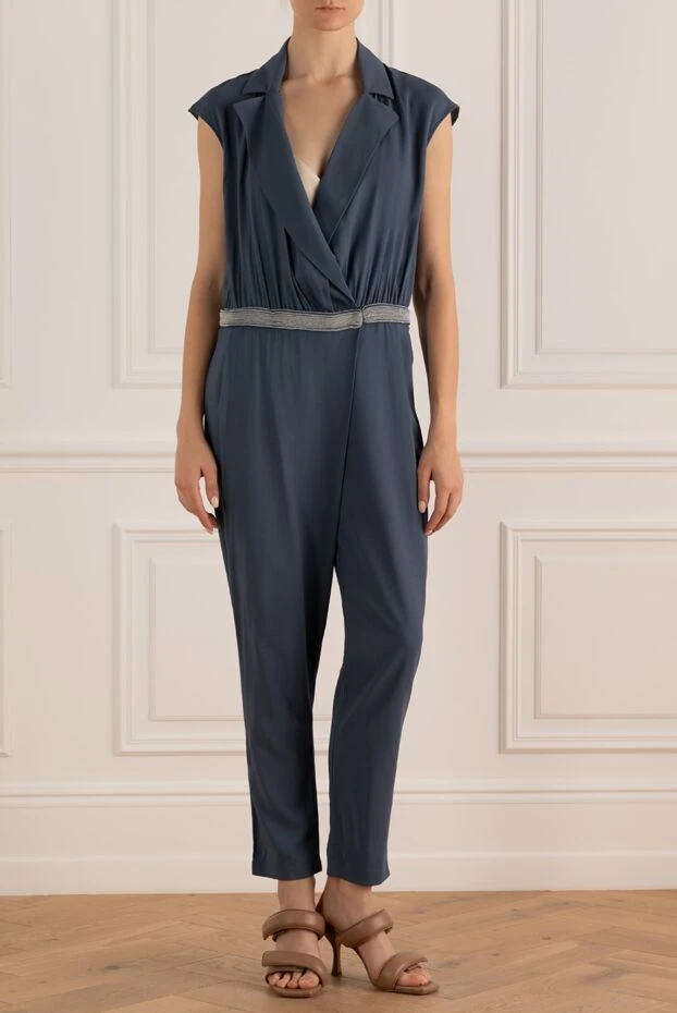 Lorena Antoniazzi woman jumpsuit made of viscose and elastane blue for women 160705 - photo 2