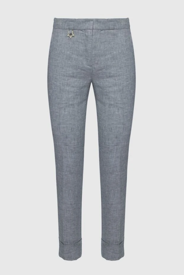 Lorena Antoniazzi woman gray cotton and linen trousers for women 160707 - photo 1