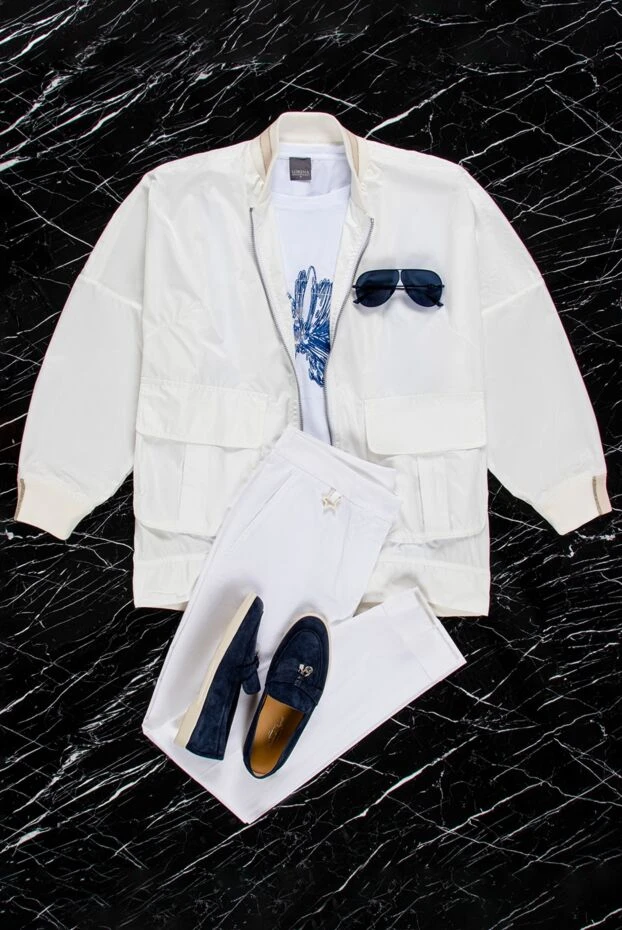 Lorena Antoniazzi брюки женские с брелоком в форме звезды белые 160709 - фото 2