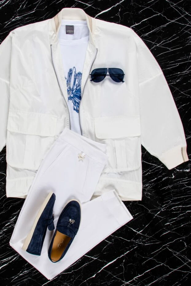 Lorena Antoniazzi брюки женские с брелоком в форме звезды белые 160709 - фото 3