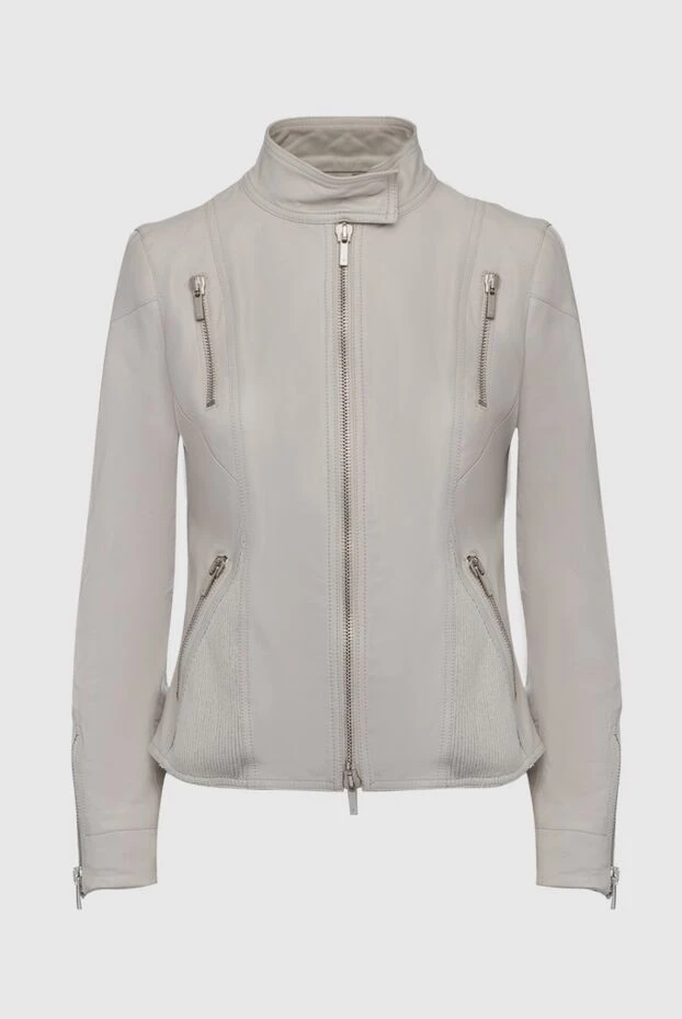 Lorena Antoniazzi gray genuine leather jacket for women 160714 - photo 1