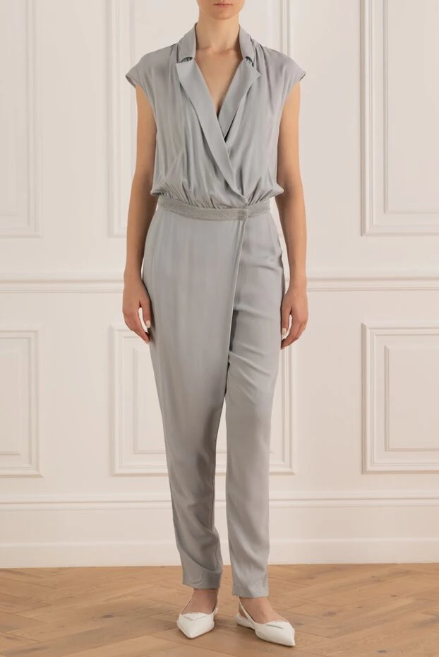 Lorena Antoniazzi woman jumpsuit made of viscose and elastane, gray for women 160719 - photo 2