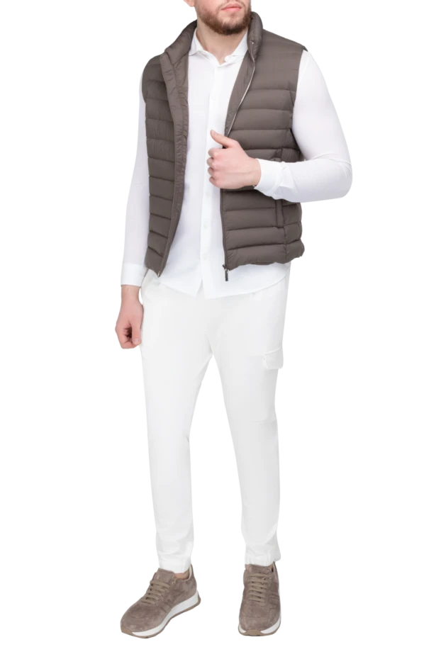 Enrico Mandelli man brown viscose vest for men 165964 - photo 2