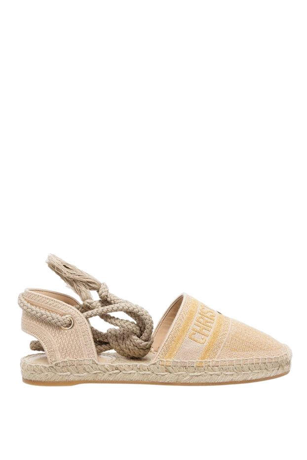 Dior women's yellow textile espadrilles with logo 160774 - photo 1