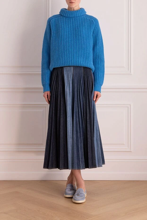 Dior жіночі спідниця з бавовни синя жіноча купити фото з цінами 160783 - фото 2